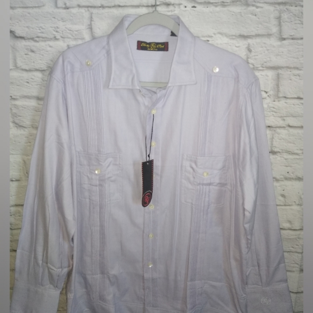 Rocky Patel Collection Long Sleeve Button Up Dress Shirt Size Large